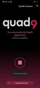 الحماية من البرامج الضارة للهاتف Quad9 Connect 2 الحماية من البرامج الضارة للهاتف Quad9 Connect 1