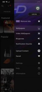 تطبيق تحميل الخلفيات والصور ونغمات للهاتف مجانا ZEDGE 2
