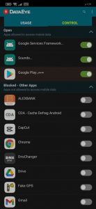 افضل تطبيق موفر لبيانات الهاتف والانترنت DataEye 2