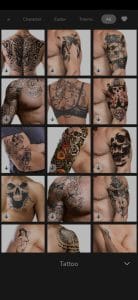 تطبيق Beardify AI Hairstyle Tattoo‏ لأضافة وشم علي الصور 2