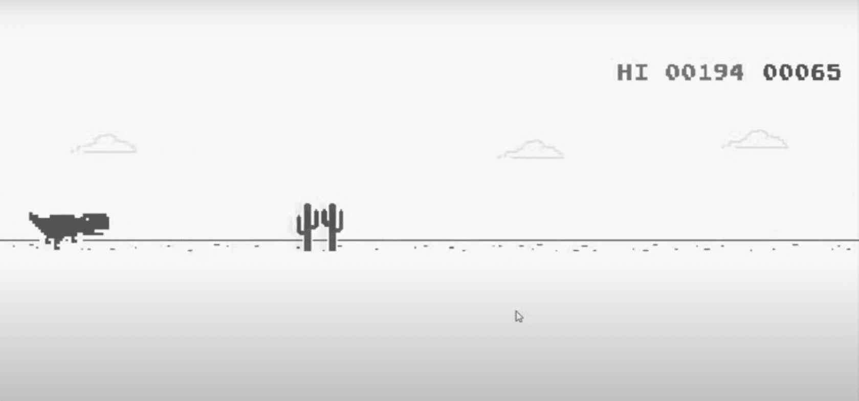 لعبة كروم الديناصور عند انقطاع الانترنت 2