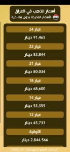 سعر الذهب عيار 21 بكام النهارده للبيع والشراء بالمصنعية 11