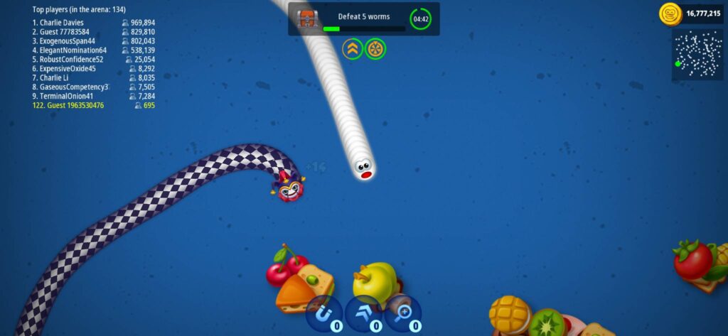 تحميل لعبة الدودة Worms Zone مهكرة 2025 للاندرويد والايفون من ميديا فاير 2