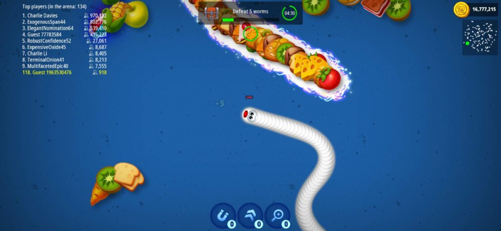 تحميل لعبة الدودة Worms Zone مهكرة 2025 للاندرويد والايفون من ميديا فاير 4