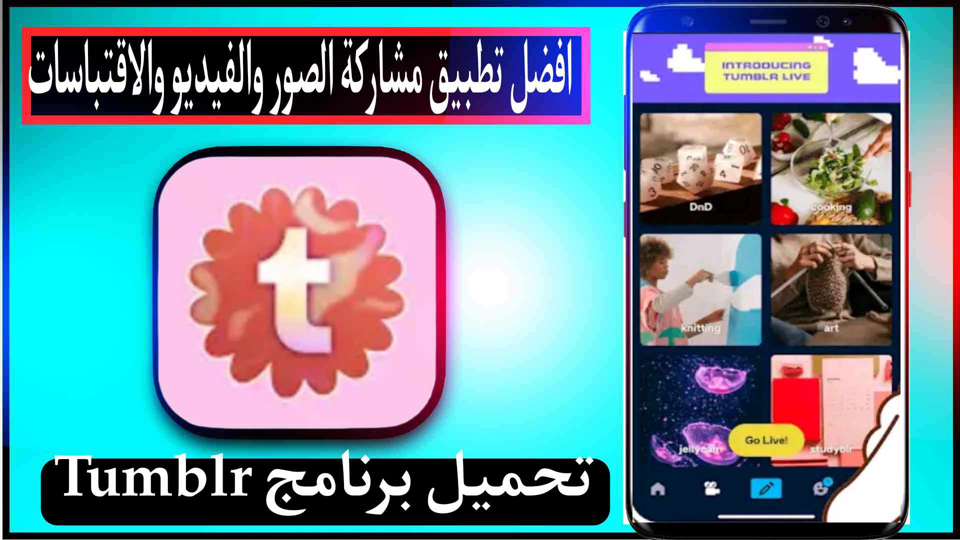 تحميل برنامج تمبلر Tumblr مهكر اخر اصدار 2025 للاندرويد وللايفون من ميديا فاير 1