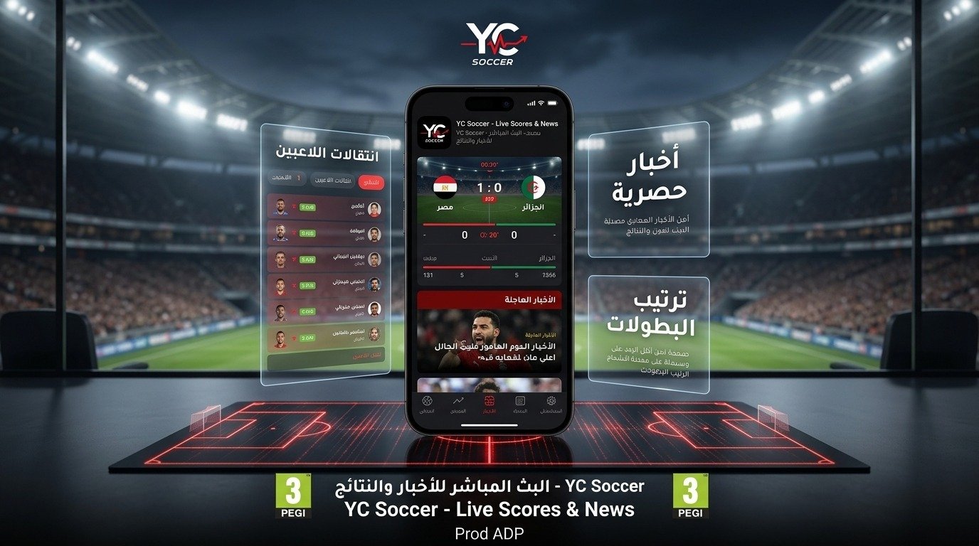 تحميل تطبيق yc soccer live apk للاندرويد لمتابعه المباريات لايف 2026 3 تحميل تطبيق yc soccer live apk للاندرويد لمتابعه المباريات لايف 2026 3