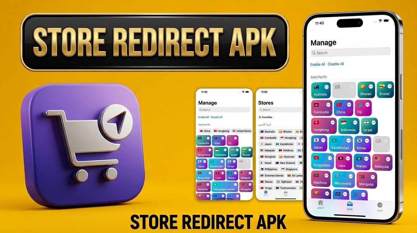 تحميل تطبيق Store Redirect لتصفح متجر App Store حسب الدولة للايفون 2026 1 تحميل تطبيق Store Redirect لتصفح متجر App Store حسب الدولة للايفون 2026 1